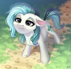 Size: 3000x2905 | Tagged: safe, artist:hakaina, oc, oc only, oc:spring mint, earth pony, pony, high res, solo