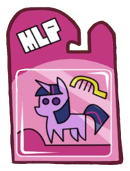 Size: 486x640 | Tagged: safe, artist:toongrowner, edit, twilight sparkle, pony, unicorn, g4, background removed, comb, female, horn, mare, package, simple background, toy, transparent background, unicorn twilight