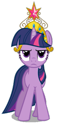 Size: 235x507 | Tagged: safe, twilight sparkle, pony, unicorn, g4, season 2, the return of harmony, big crown thingy, crown, element of magic, female, frown, horn, jewelry, mare, regalia, shadow, simple background, transparent background, twilight sparkle is not amused, unamused, unicorn twilight