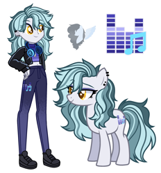 Size: 2080x2242 | Tagged: safe, artist:skyfallfrost, oc, oc:ivory crescendo, human, pony, equestria girls, g4, base used, clothes, equestria girls-ified, female, high res, human ponidox, mare, self paradox, self ponidox, simple background, transparent background