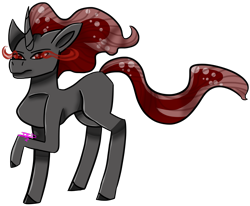 Size: 1743x1437 | Tagged: safe, oc, oc only, oc:kratra, pony, unicorn, glowing, glowing eyes, hair, simple background, solo, tail, transparent background