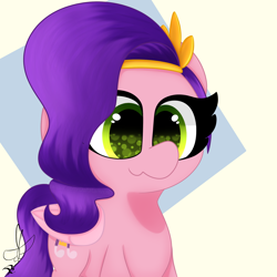 Size: 2000x2000 | Tagged: safe, artist:daftramms, pipp petals, pegasus, pony, g5, :3, adorapipp, cute, high res, simple background, solo