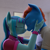 Size: 1280x1280 | Tagged: safe, artist:stellarator, sonata dusk, oc, oc:smoothie, anthro, unguligrade anthro, comic:we will be adored, comic:we will be adored part 37, g4, 3d, blender, blender cycles, canon x oc, cycles render, not sfm