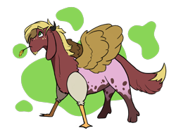 Size: 1280x985 | Tagged: safe, artist:equestrias-little-ones, oc, oc only, draconequus, hybrid, draconequus oc, interspecies offspring, magical gay spawn, male, offspring, parent:big macintosh, parent:discord, parents:discomac, simple background, straw in mouth, traditional art, transparent background