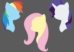 Size: 1106x776 | Tagged: safe, artist:realgero, fluttershy, rainbow dash, rarity, pegasus, pony, unicorn, g4, minimalist