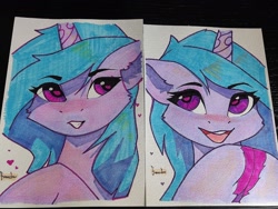 Size: 1280x960 | Tagged: safe, artist:freeedon, part of a set, izzy moonbow, pony, unicorn, g5, bust, cute, izzybetes, solo, traditional art