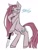 Size: 768x1024 | Tagged: safe, artist:mugitya012, pinkie pie, earth pony, pony, g4, bipedal, female, knife, mare, pinkamena diane pie, shrunken pupils, simple background, solo, white background