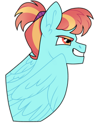 Size: 1280x1621 | Tagged: safe, artist:dilfistic, oc, oc only, pegasus, pony, angry, bust, ear fluff, pegasus oc, simple background, solo, transparent background, wings