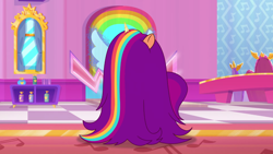 Size: 3500x1969 | Tagged: safe, screencap, sunny starscout, alicorn, earth pony, pony, alicorn issues, g5, my little pony: tell your tale, spoiler:g5, spoiler:my little pony: tell your tale, spoiler:tyts01e14, cousin itt, female, long mane, mane stripe sunny, mare, race swap, solo, sunnycorn