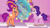 Size: 3410x1920 | Tagged: safe, screencap, pipp petals, sunny starscout, pegasus, pony, alicorn issues, g5, my little pony: tell your tale, spoiler:g5, duo, female, grin, high res, mane stripe sunny, mare, mirror, open mouth, open smile, pegasus sunny starscout, race swap, smiling