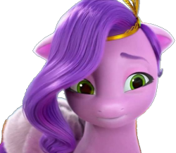Size: 563x489 | Tagged: safe, edit, edited screencap, screencap, pipp petals, pegasus, pony, g5, my little pony: make your mark, my little pony: make your mark chapter 1, spoiler:my little pony: make your mark, 3d, background removed, female, floppy ears, mare, simple background, solo, transparent background