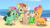 Size: 3410x1920 | Tagged: safe, screencap, bubbles (g5), slide rule, earth pony, pony, alicorn issues, g5, my little pony: tell your tale, spoiler:g5, :p, beach, colt, female, filly, foal, high res, male, smiling, tongue out, trio, unnamed character, unnamed pony