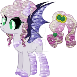 Size: 1024x1024 | Tagged: safe, artist:s-aiitochan, oc, oc only, aqua equos, bat pony, original species, pony, base used, closed species, deviantart watermark, obtrusive watermark, simple background, solo, transparent background, watermark