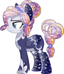 Size: 1024x1195 | Tagged: safe, artist:s-aiitochan, oc, oc only, oc:baguette, aqua equos, original species, pegasus, pony, base used, closed species, deviantart watermark, obtrusive watermark, simple background, solo, transparent background, watermark