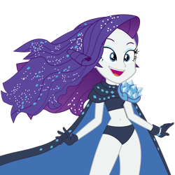 Size: 1000x1000 | Tagged: safe, artist:rarespirit611, edit, vector edit, rarity, human, equestria girls, g4, my little pony equestria girls: better together, the other side, cape, clothes, female, glitter, gloves, hair, jewelry, midriff, shoulder pads, simple background, solo, stupid sexy rarity, swimsuit, swimsuit edit, transparent background, two-piece swimsuit, vector