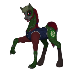 Size: 3500x3500 | Tagged: safe, alternate version, artist:ghost3280, oc, oc only, oc:well geboren, dog, dog pony, earth pony, original species, pony, boots, clothes, hat, high res, multiple variants, pointing, shirt, shoes, simple background, solo, transparent background, vest