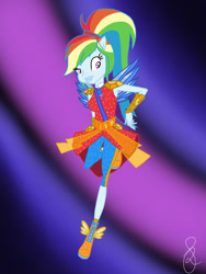 Size: 768x1024 | Tagged: safe, artist:ilaria122, rainbow dash, human, equestria girls, g4, my little pony equestria girls: legend of everfree, clothes, crystal guardian, crystal wings, ponied up, solo, wings