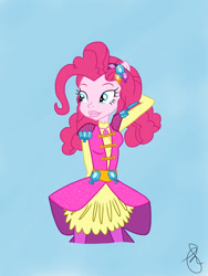 Size: 768x1024 | Tagged: safe, artist:ilaria122, pinkie pie, human, equestria girls, g4, my little pony equestria girls: legend of everfree, alternate hairstyle, clothes, crystal guardian, female, lips, ponied up, solo