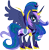 Size: 8013x8181 | Tagged: safe, artist:shootingstarsentry, gameloft, princess luna, alicorn, pony, g4, absurd resolution, armor, eyebrows, female, mare, simple background, smiling, smirk, solo, transparent background