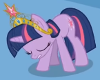 Size: 145x116 | Tagged: safe, edit, edited screencap, screencap, twilight sparkle, pony, unicorn, g4, season 2, the return of harmony, big crown thingy, chaos, cropped, crown, discorded landscape, element of magic, eyes closed, female, horn, jewelry, mare, picture for breezies, regalia, unicorn twilight, youtube link