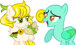 Size: 1032x613 | Tagged: safe, artist:eiine, oc, oc only, oc:sun flower, aqua equos, original species, pony, base used, closed species, open collaboration, simple background, transparent background