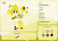 Size: 1000x700 | Tagged: safe, artist:eiine, oc, oc only, oc:sun flower, aqua equos, original species, pony, base used, closed species, reference sheet, solo