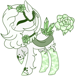Size: 736x739 | Tagged: safe, artist:eiine, oc, oc only, oc:crystal rose, aqua equos, original species, pony, unicorn, base used, closed species, simple background, solo, transparent background