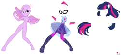 Size: 5792x2656 | Tagged: safe, artist:machakar52, sci-twi, twilight sparkle, human, equestria girls, equestria girls series, forgotten friendship, g4, base, boots, clothes, glasses, high heel boots, high heels, jewelry, looking at you, pegasus wings, ponied up, shoes, simple background, super ponied up, tiara, white background, wings, wristband