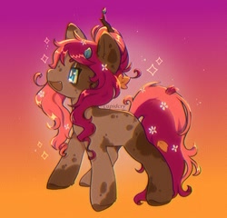 Size: 1091x1047 | Tagged: safe, artist:cupldcry, oc, oc only, oc:ruef, earth pony, pony, female, gradient background, mare, solo