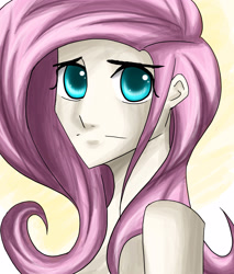 Size: 2550x3000 | Tagged: safe, artist:tao-mell, fluttershy, human, g4, bust, female, high res, humanized, solo
