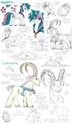 Size: 2508x4300 | Tagged: safe, artist:snspony, grogar, gusty, pony, sheep, unicorn, g4, adopted offspring, alternate design, alternate universe, ewe, female, filly, foal, male, mare, orphan, ram