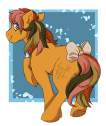 Size: 1314x1546 | Tagged: safe, artist:cinnamonsparx, baby tic tac toe, pony, g1, g4, baby, baby pony, baby tic tac taww, bow, cute, female, filly, foal, g1 to g4, generation leap, multicolored hair, multicolored mane, multicolored tail, solo, tail, tail bow