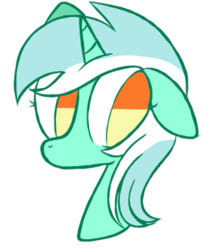 Size: 467x541 | Tagged: safe, artist:alandisc, lyra heartstrings, pony, unicorn, g4, bust, cute, eyelashes, female, floppy ears, lyrabetes, mare, no pupils, simple background, solo, two toned mane, white background