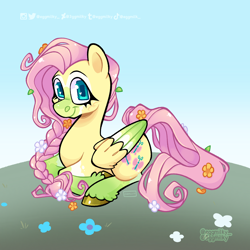 Size: 2048x2048 | Tagged: safe, artist:3ggmilky, fluttershy, pegasus, pony, g4, high res, solo