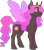 Size: 926x1057 | Tagged: safe, artist:malphym, oc, oc:rubelite tourmaline, changepony, hybrid, female, magical lesbian spawn, offspring, parent:princess celestia, parent:queen chrysalis, parents:chryslestia, simple background, solo, transgender, transparent background