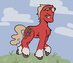 Size: 936x814 | Tagged: safe, artist:hederacea, sprout cloverleaf, earth pony, pony, g5, male, solo, stallion