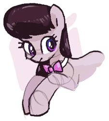 Size: 311x344 | Tagged: safe, artist:plunger, octavia melody, earth pony, pony, g4, bowtie, bust, female, looking at something, mare, necktie, simple background, solo, white background