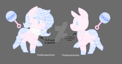 Size: 600x314 | Tagged: safe, artist:thatsimpleartgal, oc, oc only, aqua equos, original species, pony, base used, closed species, gray background, simple background, solo