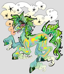 Size: 2611x3010 | Tagged: safe, artist:voe, oc, oc:stoney poney, commission, commissioner:reversalmushroom, drugs, high, high res, marijuana, smoking