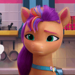 Size: 600x600 | Tagged: safe, screencap, sunny starscout, zipp storm, earth pony, pegasus, pony, g5, my little pony: make your mark, my little pony: make your mark chapter 1, spoiler:my little pony: make your mark, animated, cropped, cute, female, floppy ears, gif, i watch it for the ears, mane stripe sunny, mare, sad, sadorable, solo focus