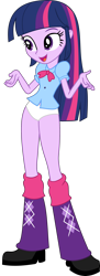 Size: 1100x3020 | Tagged: safe, artist:frownfactory, edit, vector edit, twilight sparkle, human, equestria girls, g4, blouse, boots, bowtie, clothes, female, panties, shoes, shrug, simple background, solo, transparent background, twilight sparkle (alicorn), underwear, underwear edit, vector, white panties, white underwear