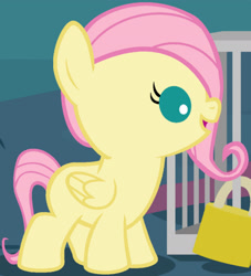 Size: 1920x2117 | Tagged: safe, artist:beavernator, edit, fluttershy, pegasus, pony, g4, baby, babyshy, cropped, cute, female, filly, filly fluttershy, foal, open mouth, open smile, shyabetes, smiling, solo, younger