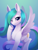 Size: 1485x1959 | Tagged: safe, artist:dusthiel, princess celestia, alicorn, pony, g4, cute, cutelestia, female, looking at you, mare, one eye closed, smiling, solo, spread wings, underhoof, wings, wink, winking at you