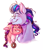 Size: 1224x1421 | Tagged: safe, artist:notsosmartsmarty, argyle starshine, sunny starscout, earth pony, pony, g5, spoiler:g5, bust, cuddling, duo, eyes closed, father and child, father and daughter, featured image, female, handsome, jewelry, looking at each other, male, pendant, portrait, simple background, smiling, smiling at each other, sternocleidomastoid, white background