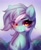 Size: 1762x2154 | Tagged: safe, artist:shenki, lyra heartstrings, pony, unicorn, g4, bust, female, glowing, glowing eyes, looking at you, mare, portrait, smiling, solo
