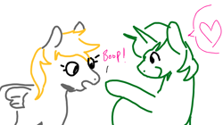 Size: 758x424 | Tagged: safe, derpy hooves, oc, oc:comic field, g4, boop, cute, heart