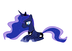 Size: 1587x1123 | Tagged: safe, artist:nebulonb100, princess luna, alicorn, pony, g4, female, frown, lying down, mare, prone, sad, simple background, solo, transparent background, vector