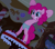 Size: 433x380 | Tagged: safe, edit, edited screencap, screencap, pinkie pie, earth pony, pony, bridle gossip, g4, my little pony: friendship is magic, season 1, bipedal, clothes, cupcake, female, food, gritted teeth, mare, sugarcube corner, table, teeth, underwear, watch out