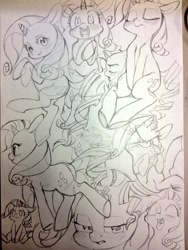 Size: 768x1024 | Tagged: safe, artist:aruurara, rarity, pony, unicorn, g4, blushing, female, mare, sketch, sketch dump, traditional art