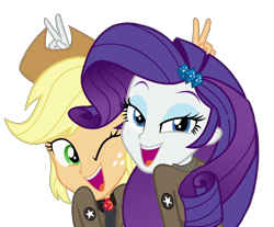 Size: 1306x1080 | Tagged: safe, artist:edy_january, artist:rarityvrymercollectiveoriginals, edit, vector edit, applejack, rarity, human, equestria girls, g4, my little pony equestria girls: better together, american, clothes, duo, duo female, england, eyeshadow, female, geode of shielding, geode of super strength, girls und panzer, jacket, magical geodes, makeup, marine, marines, military, military uniform, one eye closed, open mouth, open smile, peace sign, saunders, selfie, simple background, smiling, transparent background, uniform, united kingdom, united states, usmc, vector, world of tanks, world of tanks blitz, wotblitz